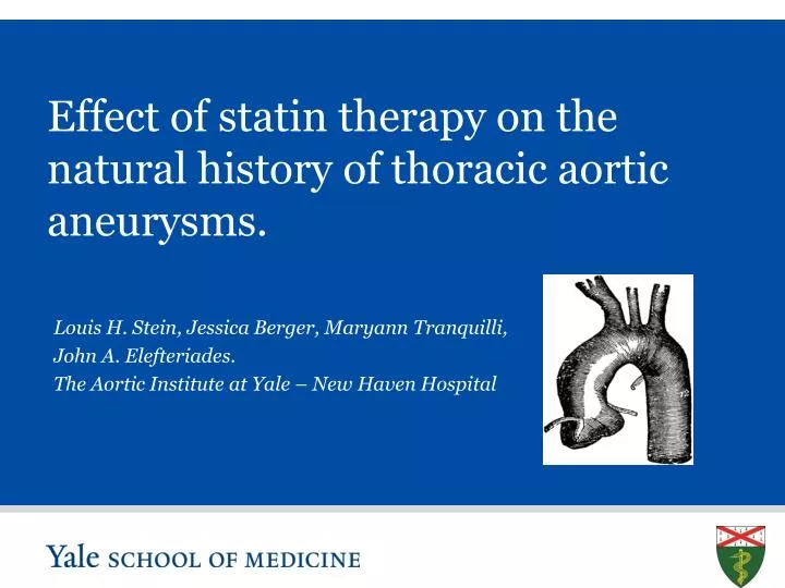 effect of statin therapy on the natural history of thoracic aortic aneurysms