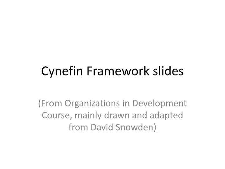 cynefin framework slides