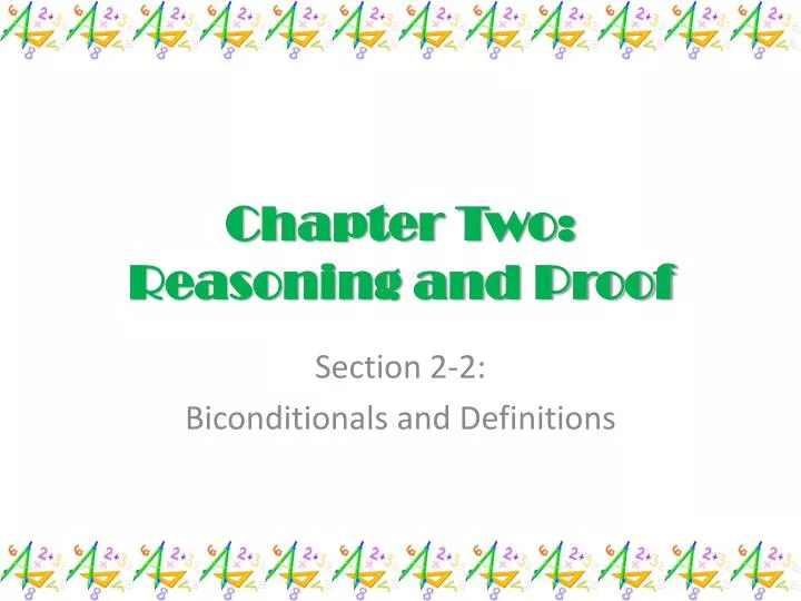 chapter two reasoning and proof