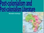 Post-colonialism and - slide 1