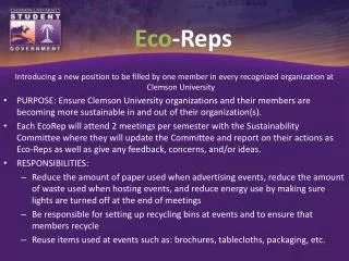 Eco -Reps