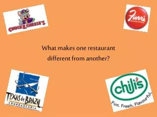 What makes one restaurant different from another?