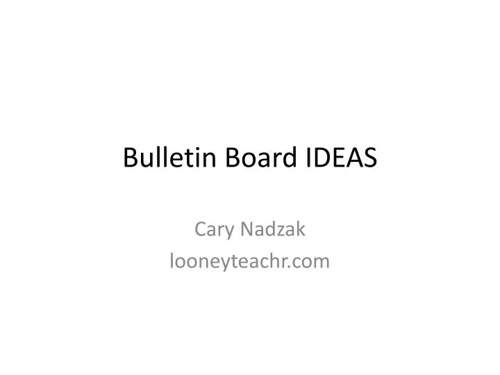 bulletin board ideas