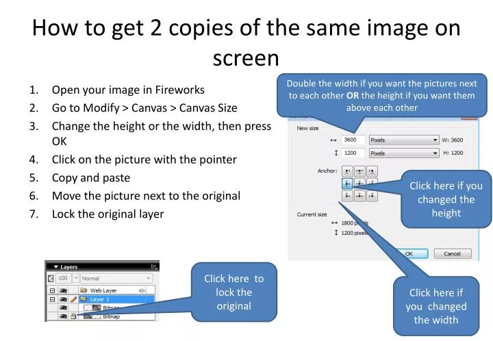how to get 2 copies of the same image on screen