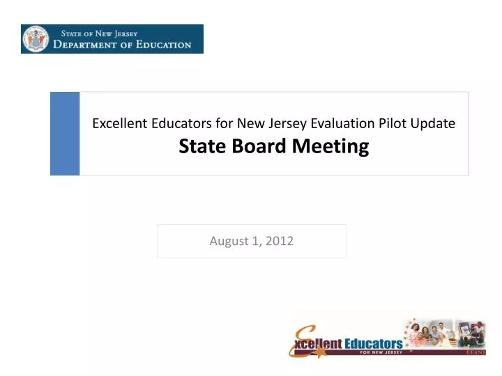 excellent educators for new jersey evaluation pilot update state board meeting
