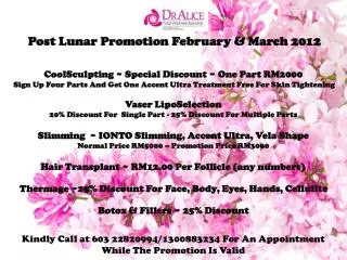 Post Lunar Promotion February &amp; March 2012
