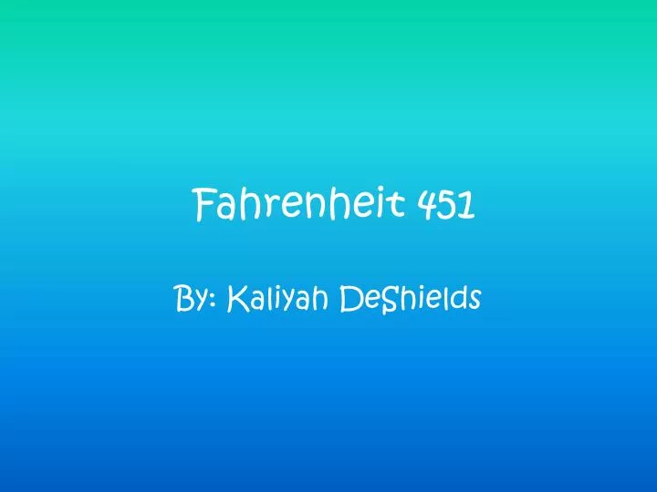 fahrenheit 451