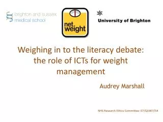 Weighing in to the literacy debate: the role of ICTs for weight management