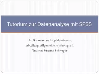 tutorium zur datenanalyse mit spss