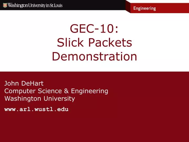 gec 10 slick packets demonstration