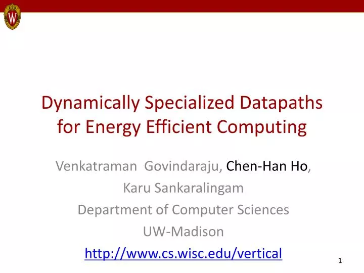 dynamically specialized datapaths for energy efficient computing