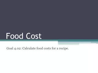 Food Cost