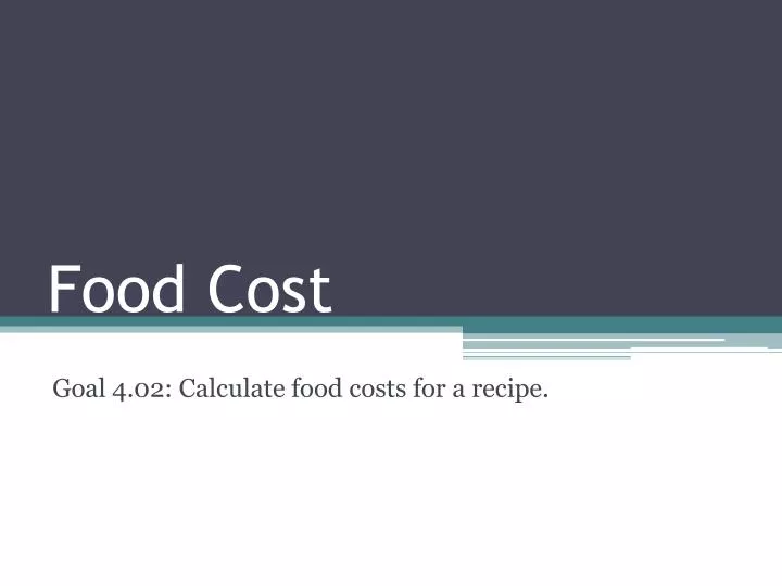 food cost