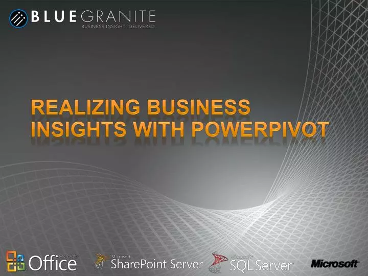 realizing business insights with powerpivot