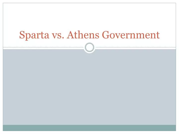 sparta vs athens government
