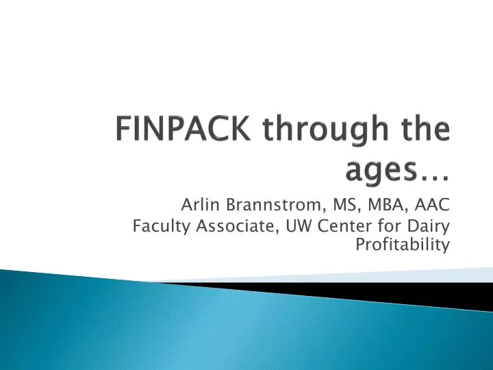 finpack through the ages