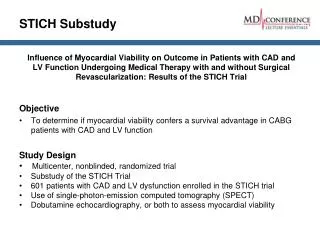 STICH Substudy