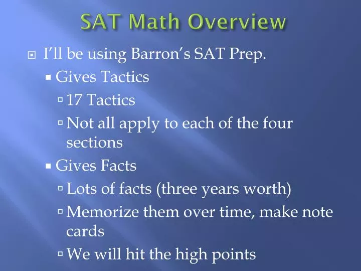 sat math overview