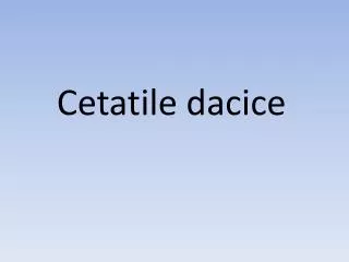 cetatile dacice