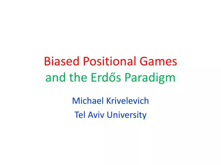 biased positional games and the erd s paradigm