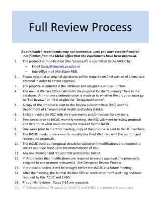 Full Review Process