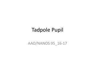 tadpole pupil