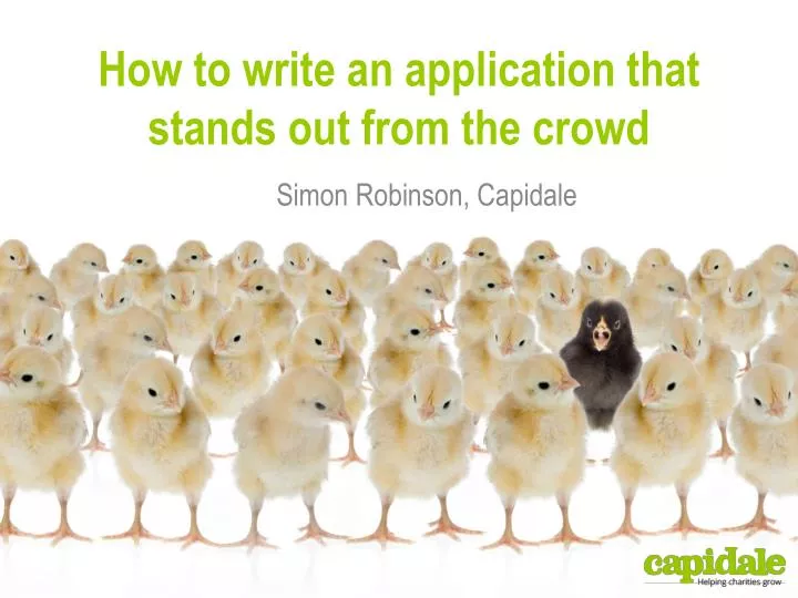 how to write an application that stands out from the crowd
