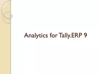 Analytics for Tally.ERP 9