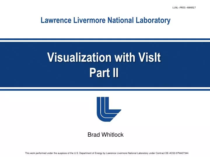 visualization with visit part ii