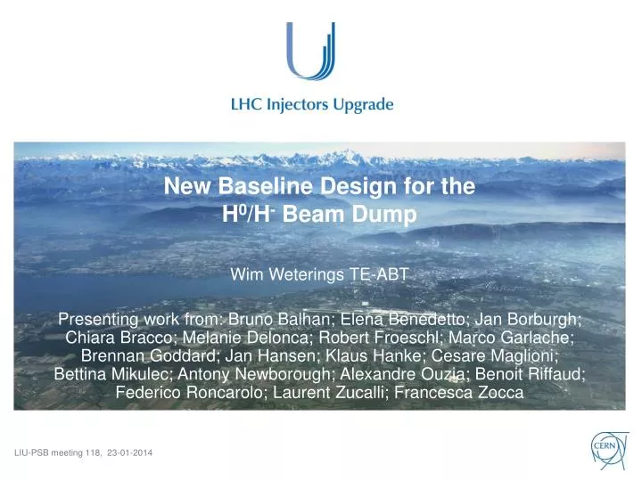 new baseline design for the h 0 h beam dump
