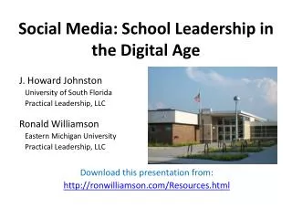 Social Media: School Leadership in the Digital Age