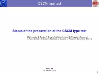CSCM type test