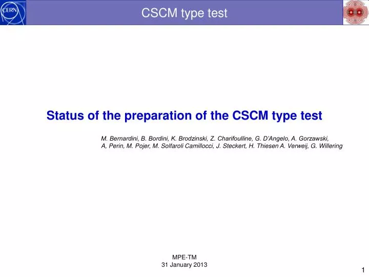 cscm type test