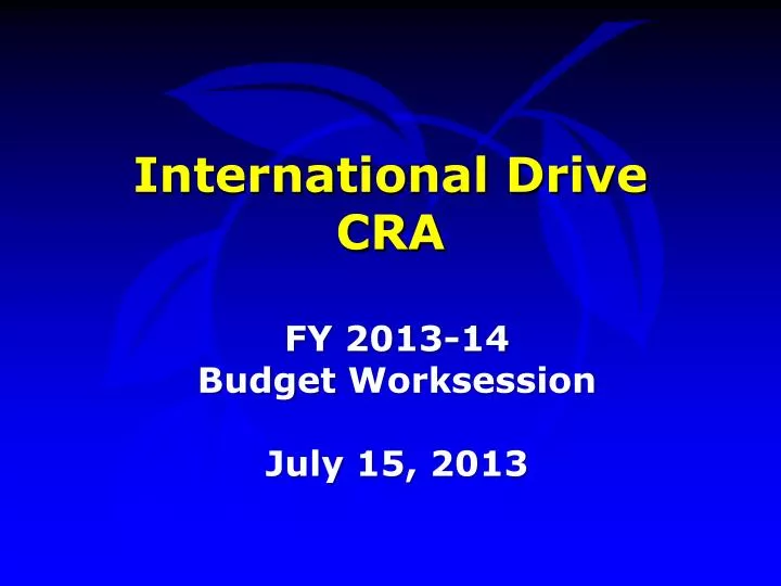 international drive cra