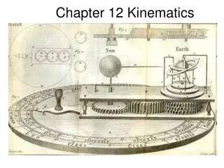 Chapter 12 Kinematics