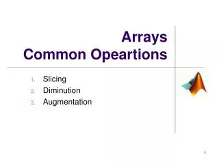 Arrays Common Opeartions