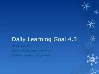 Daily Learning Goal 4.3