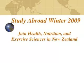 Study Abroad Winter 2009
