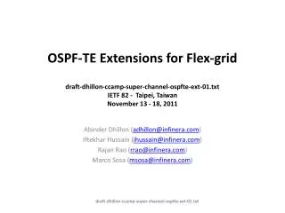 OSPF-TE Extensions for Flex-grid