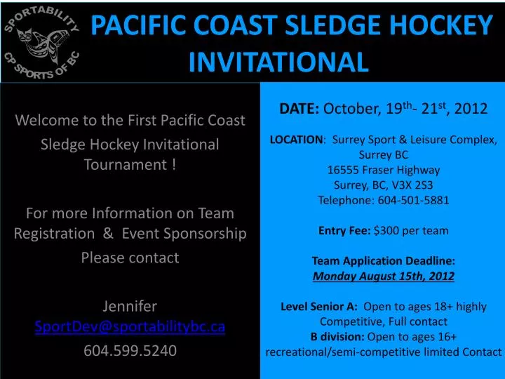 pacific coast sledge hockey invitational