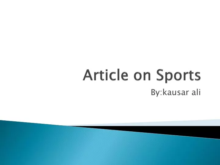 article on sports