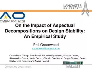 On the Impact of Aspectual Decompositions on Design Stability: An Empirical Study
