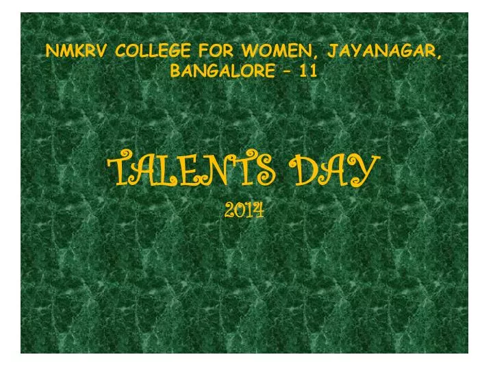 nmkrv college for women jayanagar bangalore 11 talents day 2014
