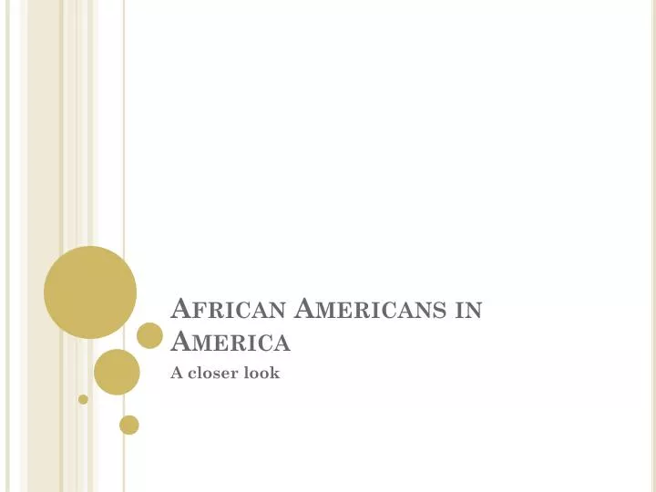 african americans in america