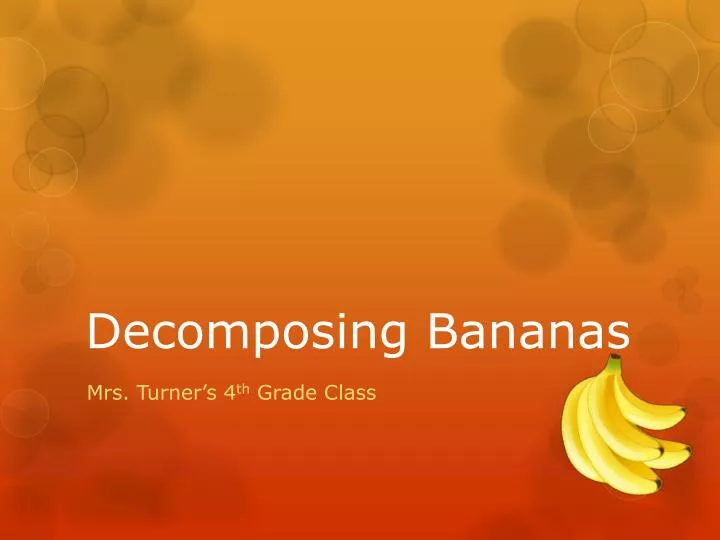 decomposing bananas