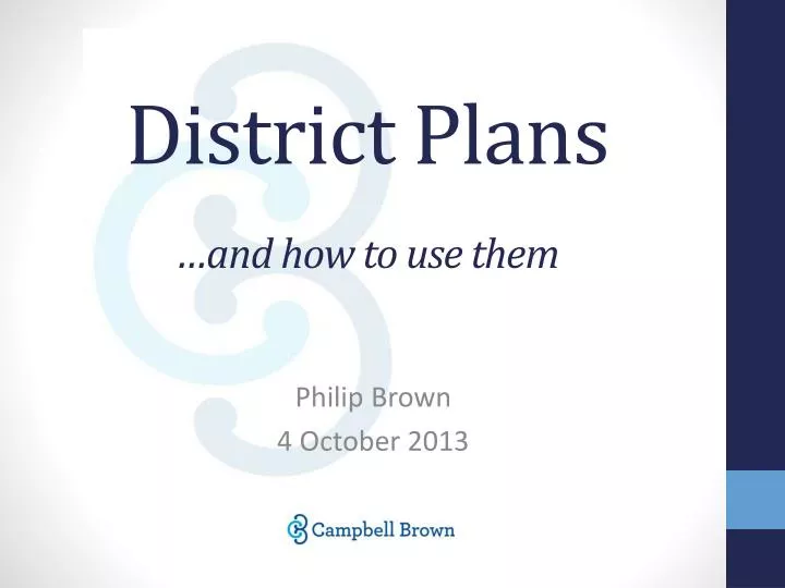 district plans and how to use them