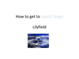 How to get to Liquid Tango Lilyfield