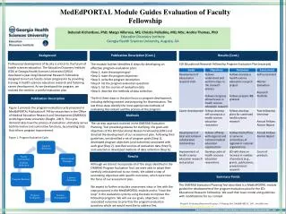 MedEdPORTAL Module Guides Evaluation of Faculty Fellowship