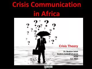 Crisis Communication in Africa