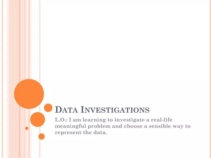 data investigations